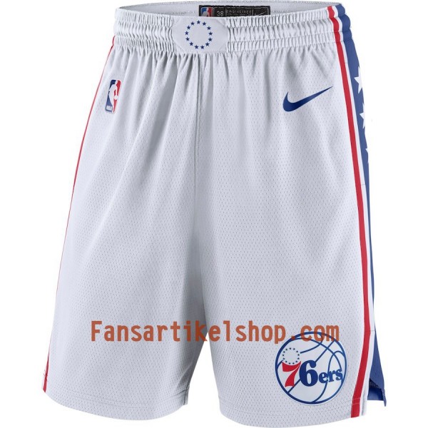 NBA Philadelphia 76ers Herren Shorts Weiß 2018-19 Nike Swingman NBA Philadelphia 76ers Herren Shorts Weiß 2018-19 Nike Swingman
